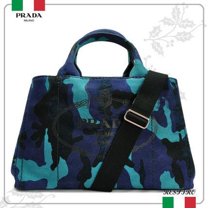 PRADA【3色】大人気のカモフラージュ(迷彩)2WayカナパトートM B2642B